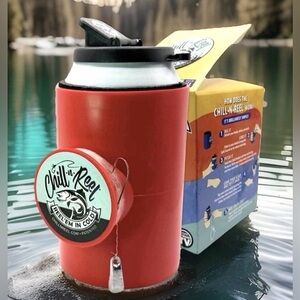 Fishing Can Cooler Chill N Reel with Built-In Hand Line Reel